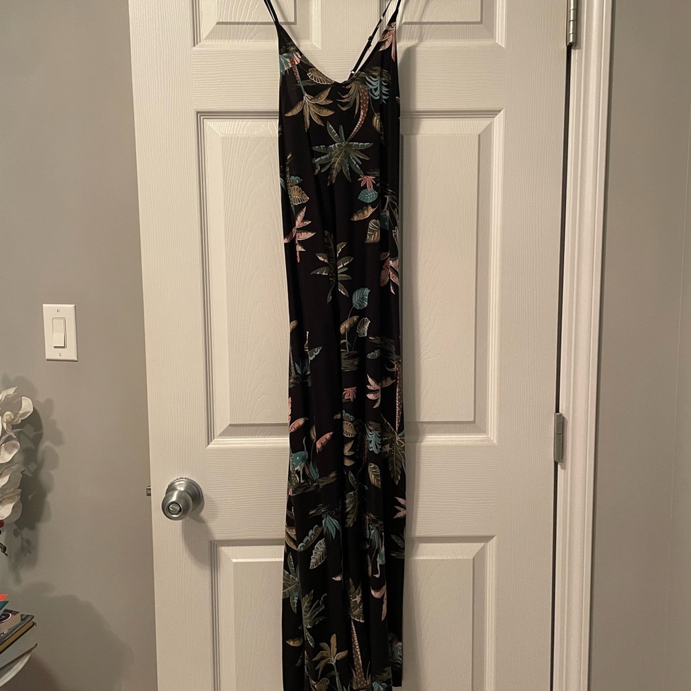 Old Navy Black Floral Maxi Dress
